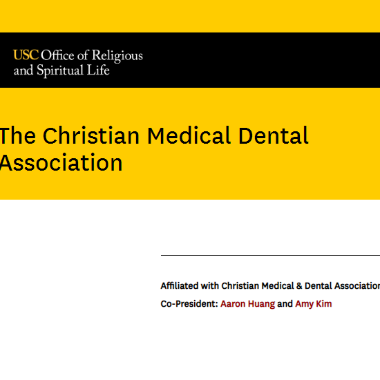 Christian Organization in Los Angeles California - USC Christian Medical Dental Association